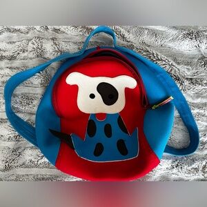 Kids Red and Blue Dog Backpack